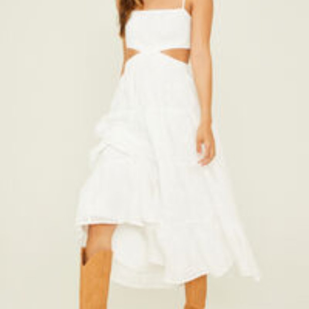 Cline Eyelet Midi Dress